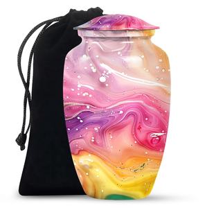 Swirl Pattern Pink Urn for Human <b>Ashes</b> Personalized Decorative for Adults <b>Ashes</b> <b>Keepsake</b> Memorial <b>Ashes</b> 1-200 Cubic Inch Urn - Product Image 2