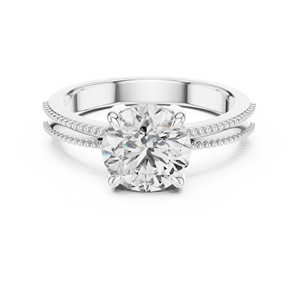 Anillo de Diamante Cultivado en Laboratorio de 3 Quilates, Oro de 14K, Anillo de Bodas con Engaste de Cuatro Puntas, EF VS1-2, Joyería Fina Personalizada por Harmonic Jewels - Product Image 2