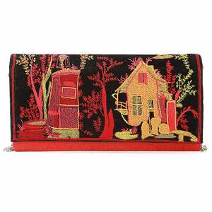 Bolso de mano bordado para mujer (9035) - Rojo - Product Image 2