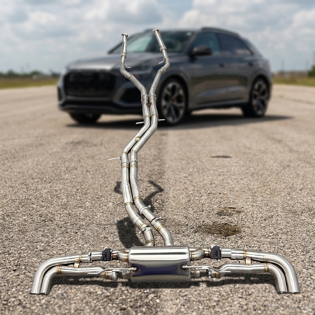 VantaFlow Stainless Steel Front Pipe and Valvetronic Catback With Muffler for Audi RSQ8 4.0T 2020-2026
