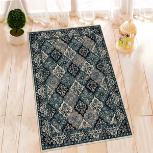 Blue Beige Prayer <b>Rug</b>: Spiritual Printed <b>Rug</b>, Machine Washable,Nonwoven <b>Thin</b> <b>Rug</b> - Product Image 3