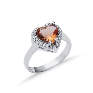 Anillo de sultanita con diseño de corazón, joyería para mujer, venta al por mayor, joyería de plata de ley 925 hecha a mano turca - Product Image 1