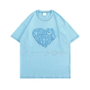 Camiseta informal con estampado de Puff para mujer con estilo de gran tamaño y gráfico urbano moderno Camiseta con estampado de Puff de gran tamaño para mujer - Product Image 2