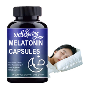 Cápsulas Veganas de Melatonina para Dormir, Sabor a Bayas, Natural, Sin OMG, Sin Fármacos, para Adultos, para Dormir Rápido y Despertar Revitalizado - Product Image 1