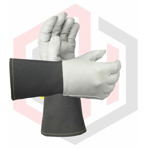 Guantes de trabajo de seguridad de cuero con logotipo personalizado de proveedor de fábrica de Pakistán protección de manos industrial con OEM - Product Image 6