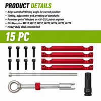 Kit d'outils de calage moteur pour Mercedes Benz M133 M152 M157 M270 M274 M276 M278, outil d'alignement d'arbre à cames, outil de démontage d'injecteur essence T100