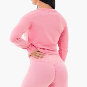 Nueva Sudadera de Mujer para Invierno, Felpa, Poliéster/Algodón, Color Sólido, Manga Corta, Personalizable - Product Image 6