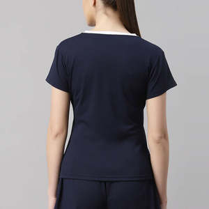 Camiseta de Mujer al por Mayor, 100% Algodón, Cuello Redondo, Logotipo OEM Personalizado, Diseño Personalizado - Product Image 2