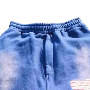 Pantalon de survêtement évasé décontracté en tissu non tissé léger avec impression par sublimation de logo personnalisé, en polyester/coton éponge - Product Image 5
