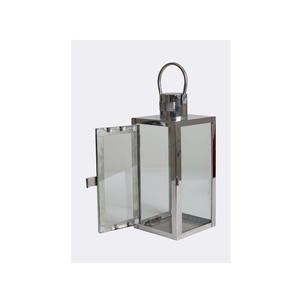 Linterna grande de acero inoxidable pulido, perfecta para una elegante decoración del hogar en exteriores e interiores con elegantes efectos de iluminación - Product Image 3