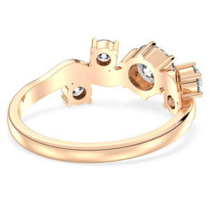 Anillos de Compromiso de Plata de Ley 925 con Diseño Original REYES, Corte Redondo Brillante, Moissanita de 0.79 Quilates, Joyería Brillante para Mujer - Product Image 4