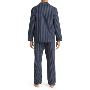 Pijama de mezcla de algodón Sunset Blues para hombre, pijama de 2 piezas de manga larga para hombre, pijama transpirable ligero para hombre - Product Image 4
