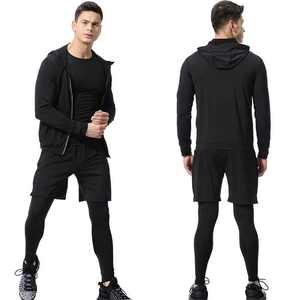 Custom <b>Men's</b> <b>Yoga</b> Set <b>Shorts</b> Front Solid Color Hot Selling Fashionable 2 Piece Gym Wear Spandex/Polyester Anti-Static High Waist - Product Image 1
