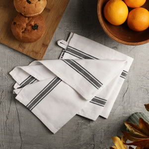 Vintage Strips Recycled Cotton Kitchen <b>Towel</b> in <b>Red</b> for Golf Kitchen Use - Product Image 5