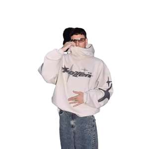 Sudadera con capucha de gran tamaño personalizada de alta calidad de algodón y poliéster de peso pesado para hombres para invierno - Product Image 1