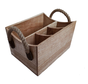 Porte-ustensiles en bois très durable pour couverts Caddy en bois de mangue à haute vente pour ustensiles de cuisine Caddy à compartiments - Product Image 5