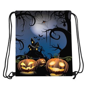 <b>Halloween</b> Drawstring Candy Bag Oxford Cloth Party Favor Sack Custom Size for Festive Events - Product Image 3