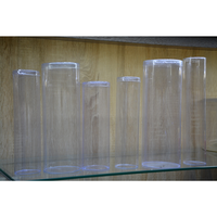 Boîte d'emballage cylindrique en PVC rigide transparent refermable avec couvercle pour cosmétiques et bonbons, taille personnalisée disponible