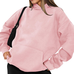 Sweat à Capuche Surdimensionné en Polaire de Coton Imprimé avec LOGO Personnalisé Streetwear Tricoté Pull Écologique Vente en Gros Sweat-shirts pour Femmes - Product Image 3