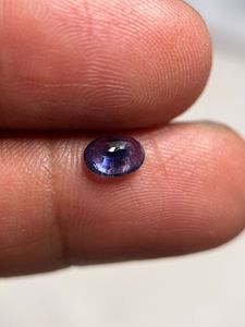 Saphir naturel de Tanzanie, couleur bio, taille ovale facetté, pierre précieuse pour la fabrication de bijoux - Product Image 5