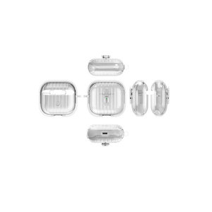 Funda de Cuero Blanco de Alta Calidad Netzy para Air-Pods de 4.ª Generación, Impermeable, con Bordes de Silicona Transparente en Color y Protección Airbag - Product Image 3