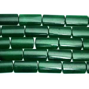 Natural Green Onyx Rectangular Shaped Beads 15 Inch Gemstone Strand for Jewelry Making Wholesale Bulk From Rajasthan - Product Image 1