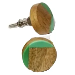 인도 새로운 디자인 녹색 수지 나무 뼈 경적 황동 캐비닛 손잡이 핸들 및 당겨 [HBRMW 156]