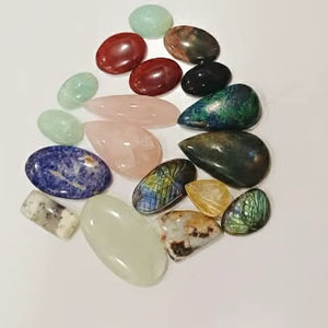 Piedras Preciosas Sueltas de Alta Calidad, Cabujones Planos, Medio Ovalados, Ágata Natural, Jaspe, Jade, Cristal, Lapislázuli, 20% de Descuento y Regalo de Año Nuevo - Product Image 3