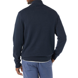 Nouveau automne et hiver polaire col montant quart fermeture éclair sweat hommes décontracté demi fermeture éclair couleur unie pull sweat - Product Image 2