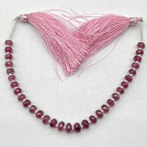 Perles en forme de rondelle à facettes en tourmaline rose de qualité AAA, perles de pierres précieuses naturelles 5.5-6.5MM pour la fabrication de bracelets - Product Image 3