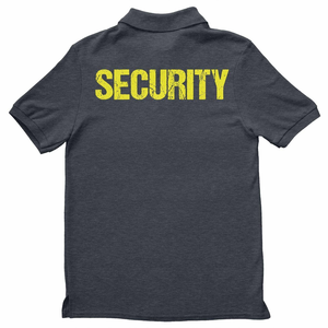 Chemise POLO unisexe personnalisée pour personnel professionnel jaune et bleu marine à manches courtes pour uniformes de sécurité d'été - Product Image 6