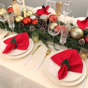 Anneaux de serviette en bois de hêtre pour sapin de Noël, supports de table de fête de Noël haut de gamme, personnalisables avec logo - Product Image 3