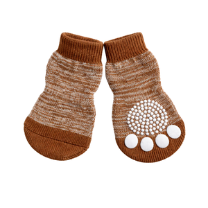 Chaussettes antidérapantes pour chien à motif écossais avec semelle antidérapante extensible, protection des pattes pour animaux de compagnie pour une utilisation en intérieur - Product Image 5