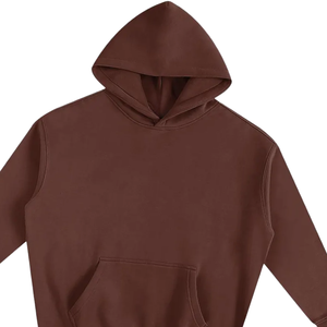 Sudadera con Capucha Marrón, Sudadera con Capucha Lisa de Felpa de Algodón Premium, Sudadera con Capucha Unisex Extra Grande, Informal, de Invierno, para Calle - Product Image 3