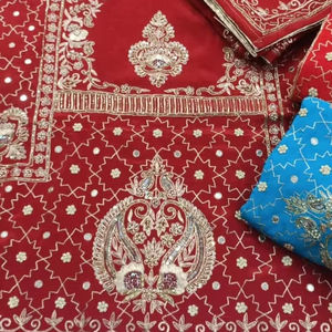 Costumes indiens modernes brodés à la main non cousus pour femmes élégants pour les fêtes de style traditionnel - Product Image 1