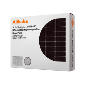 แผงโซลาร์เซลล์ ALife Solar AL-72HPH-445 แบบสองหน้า ครึ่งเซลล์ โมโนคริสตัลไลน์ กำลังไฟสูงสุด 600 วัตต์ พร้อมกระจกปิดด้านหน้า - Product Image 2