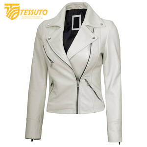 Chaqueta de Cuero 100% Real para Mujer, Estilo Casual y Elegante con Cuello Alto, Transpirable, en Empaque Premium - Product Image 4