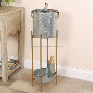 Beauté simple design moderne jardinière en métal doré noir blanc pots de fleurs et jardinières - Product Image 2