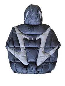 Doudoune pour hommes personnalisée épaisse et réfléchissante Doudoune pour homme Veste légère à capuche brillante pour homme - Product Image 4