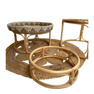 โต๊ะกาแฟหญ้าทะเลธรรมชาติขาหวายเฟอร์นิเจอร์บ้านและของตกแต่งจากโรงงานเวียดนาม - Product Image 6