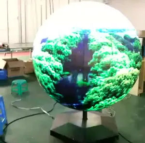 室内直径1m球体360度3d发光二极管视频显示屏地球仪