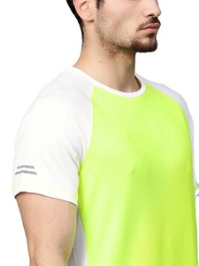 เสื้อยืดผู้ชายผ้าคอตตอนสีเขียว C ระบายอากาศได้ดีเสื้อยืดกีฬาทรงสลิมฟิตลำลองคอกลมสีเขียว100% - Product Image 2