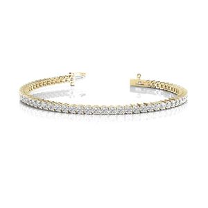 Bracelet à maillons en S avec trèfle en diamant rond de 6.50mm pour femme - Product Image 1