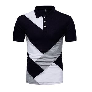 T-shirts à manches courtes pour hommes de haute qualité nouveau Patchwork de mode pour polos pour vêtements d'été - Product Image 1