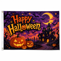 Drapeau d'Halloween personnalisé durable, bannière imprimée sur mesure pour la décoration d'événements et de fêtes d'Halloween, utilisation en marketing extérieur