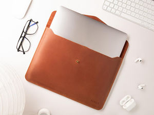 ซองแล็ปท็อปหนังแท้แบบพกพาดูหรูหราสไตล์วินเทจทนทานสำหรับทำงานธุรกิจสำนักงานและใช้ GLS-0274การเดินทาง - Product Image 5