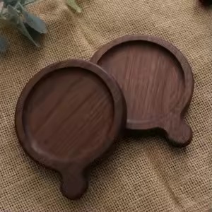 Juego de posavasos de madera hechos a mano, alfombrillas para tazas ecológicas rústicas para mesa de comedor, café, té, hogar, cocina, decoración clásica - Product Image 5