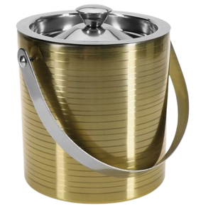 Stainless Steel Ice <b>Bucket</b> with Handle Sustainable Double Walled Stainless Steel Champagne <b>Bucket</b> Custom Logo Available\ - Product Image 2