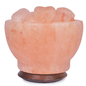 Hot Selling Bowl Shape Salt Lamp Dimmable Night Lights Hand Carved Himalayan Bowl Shape Salt Lamp for Gift - Product Image 1