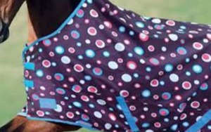 Couverture de tapis de cheval coloré à pois imperméables en coton polyester pour la protection contre la pluie d'hiver et d'été fournisseurs en gros respirants - Product Image 2